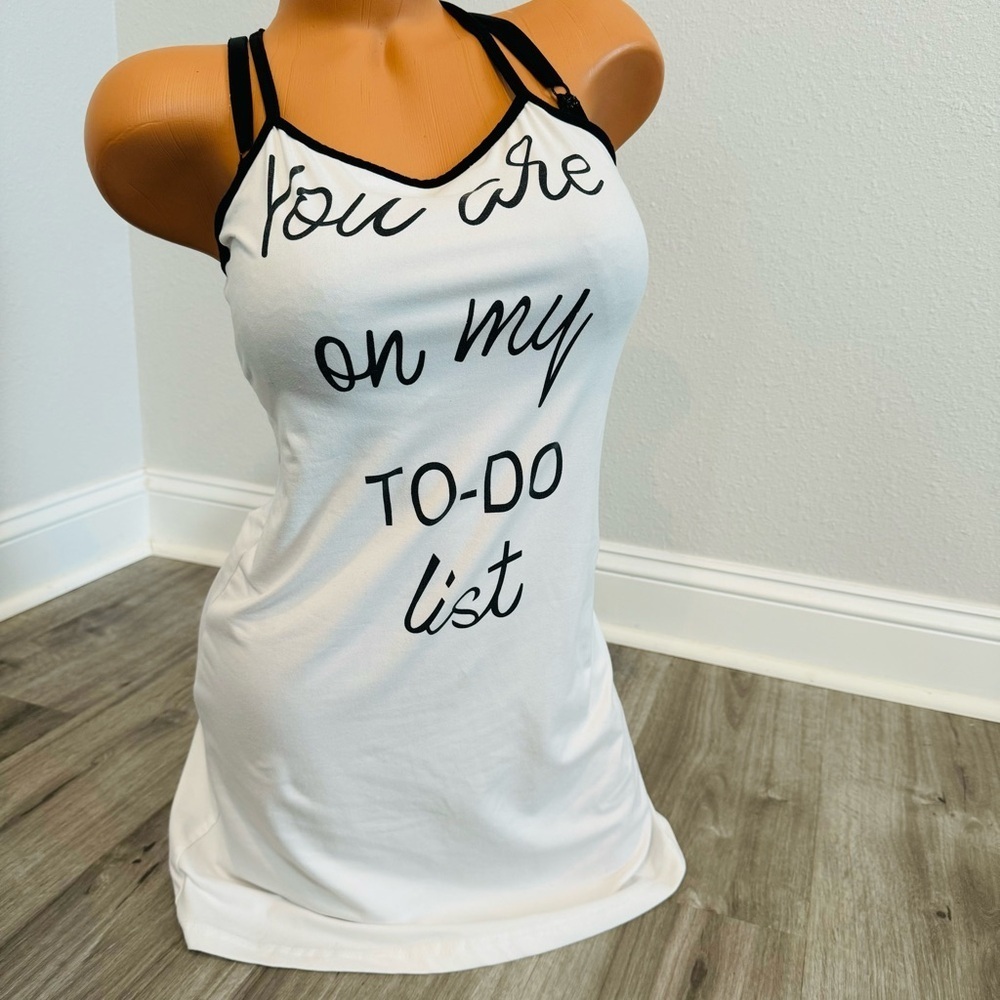 [SOLD]Black & White Cross Strap “You Are On My To Do List” Sleep Shirt Mini